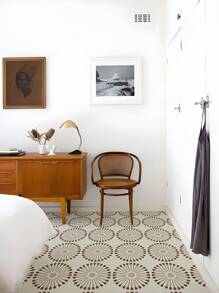 10Pcs Tiles Stickers Floor Geometric Flower Waterproof Kitchen Wall Sticker Self-Adhesive Floor Tile Stickers - Multicolor - View 5