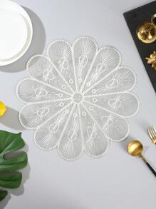 Placemats 1/4piece Set PVC Place Mats For Kitchen Table Indoor/Outdoor Washable Heat-Resistant Placemat Wipeable Dining Table Mats For Wedding,Camping, Festival, Party