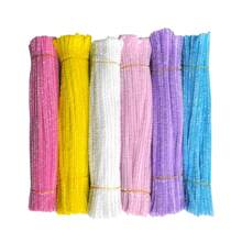 200pcs Glitter Seven Colors Pipe Cleaner, Sparkling Glitter Chenille Stems - Vibrant Colors, Perfect For DIY Arts & Crafts