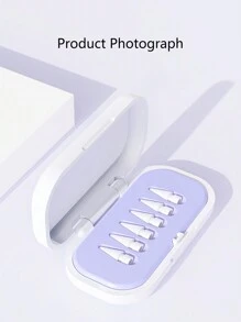 電容筆筆芯收納盒，兼容蘋果iPad筆和筆2，筆芯袖口配件盒，原裝筆芯更換盒，1入組（不包括筆芯） - 彩色 - 查看 3