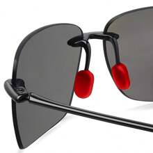 MAXJULI Rimless Polarized Fashion Sports Fashion Glasses Men Women Tr90 Outdoor Running Olf Surf Driving MJ8009 - A4 Đỏ - Xem 3