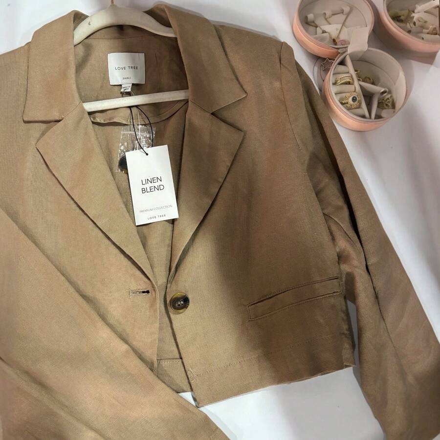 Short Jacket. - Khaki - View 1