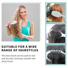 1入捲髮定義刷，捲髮刷，2024最佳捲髮定義造型刷，減少扯髮和卷曲分離，梳通、塑造和定義捲髮，適用於女士和男士的造型工具