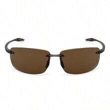 MAXJULI Rimless Polarized Fashion Sports Fashion Glasses Men Women Tr90 Outdoor Running Olf Surf Driving MJ8009 - A2 棕色 - 查看 2