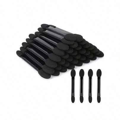 50pcs Disposable Dual-Ended Eyeshadow Sponge Applicator, Double-Sided Eyeshadow Sponge Brush Makeup Tool,Eyebrow Brush,Eyeshadow Brush,Spoolie,Spoolie Brush,Giveaways