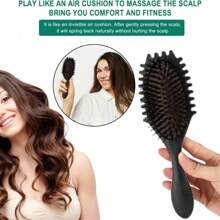 1入捲髮定義刷，捲髮刷，2024最佳捲髮定義造型刷，減少扯髮和卷曲分離，梳通、塑造和定義捲髮，適用於女士和男士的造型工具