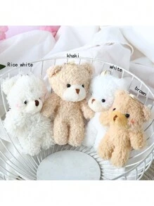 5 件泰迪熊毛绒娃娃 DIY 钥匙扣包包吊坠，适合情人节、毕业派对、生日礼盒、婚礼派对装饰、生日派对 DIY 装饰、包包钥匙扣装饰、圣诞节、儿童派对礼品、儿童礼物、熊泰迪 - 彩色 - 查看 3