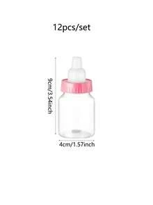 12入組創意牛奶瓶糖果盒，透明塑料禮品盒，適用於小吃和糖果聚會裝飾 - 12pcs - 查看 3