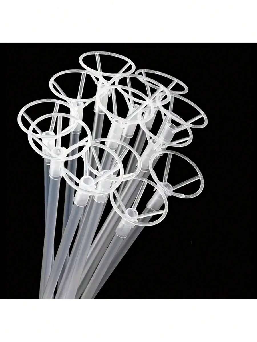 20/10/5/1个透明气球支架，气球托架，适用于婚礼、生日、派对、周年纪念、圣诞派对、DIY花束、气球拱门装饰、复活节礼物 - 無色 - 查看 1