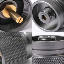 1 PC Outdoor Gas Tank Adapter Flat Gas Tank Adapter, Furnace Tank Adapter - Silver - View 3