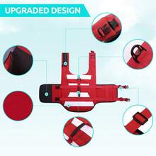 Chaleco salvavidas para perros, ligero y ajustable con cierre de gancho y bucle, adecuado para perros medianos y grandes, ropa de verano para nadar - Naranja - Ver 3