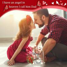 Customized Acrylic Ornament 1 Piece Loss Of Mom And Dad Memorial Gift Red Cardinal Christmas Decoration Bereavement Acrylic Gift Sign Memorial Mom And Dad In Heaven Table Centerpiece Gifts Birthday Graduation