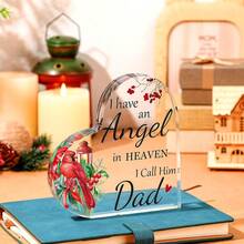 Customized Acrylic Ornament 1 Piece Loss Of Mom And Dad Memorial Gift Red Cardinal Christmas Decoration Bereavement Acrylic Gift Sign Memorial Mom And Dad In Heaven Table Centerpiece Gifts Birthday Graduation