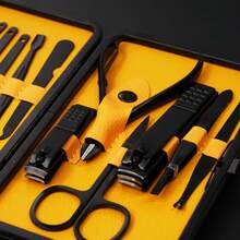 TOEDO Professional Stainless Nail Clipper Set, Multi-Functional Manicure Set Portable Nail Care Kit For Men Women Friends And Parents - Yellow - View 2