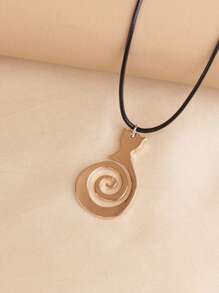 1 件螺旋吊坠项链 Y2K Fairycore Grunge 皮绳适合女性日常佩戴 - 彩色 - 查看 8