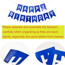 44 件蓝色 13 岁生日装饰，适合男士 OMG UR A 青少年 13 岁生日装饰，蓝色 13 岁生日横幅数字 13 星铝箔气球配蓝色五彩纸屑气球，适合 13 岁生日装饰，圣诞节