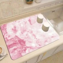 1個石頭碗水槽架，吸水、耐熱的珪藻土水槽托盤，適用於碗、瓶、杯和寵物碗 - 彩色 - 查看 4