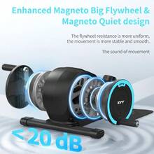 KYY Magnetic Portable Ellipse Leg Exerciser, Under Desk Elliptical, Under Desk Bike Pedal Exerciser, Mini Elliptical Machines For Home Use,  Multi-Functional Small Slimming Pedal Exercise Machine,,Black - màu đen - Xem 2
