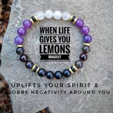 Evil Eye Black Beryl Empathy Protection Aura Shield Negative Energy Absorbing Crystal Healing Stress Relief Bracelet - Devil's Eye - View 9