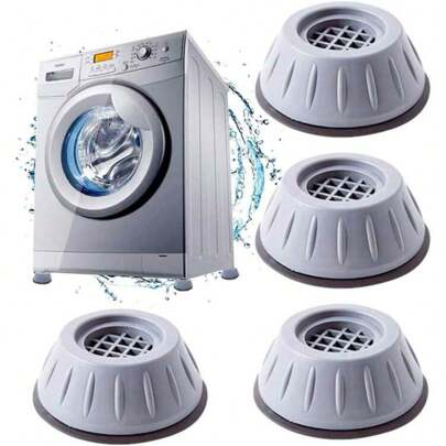 Kit de 4 Almohadillas Soporte Para Lavadora Secadora Antivibración Base Universal Antideslizante Cancelador de Ruido