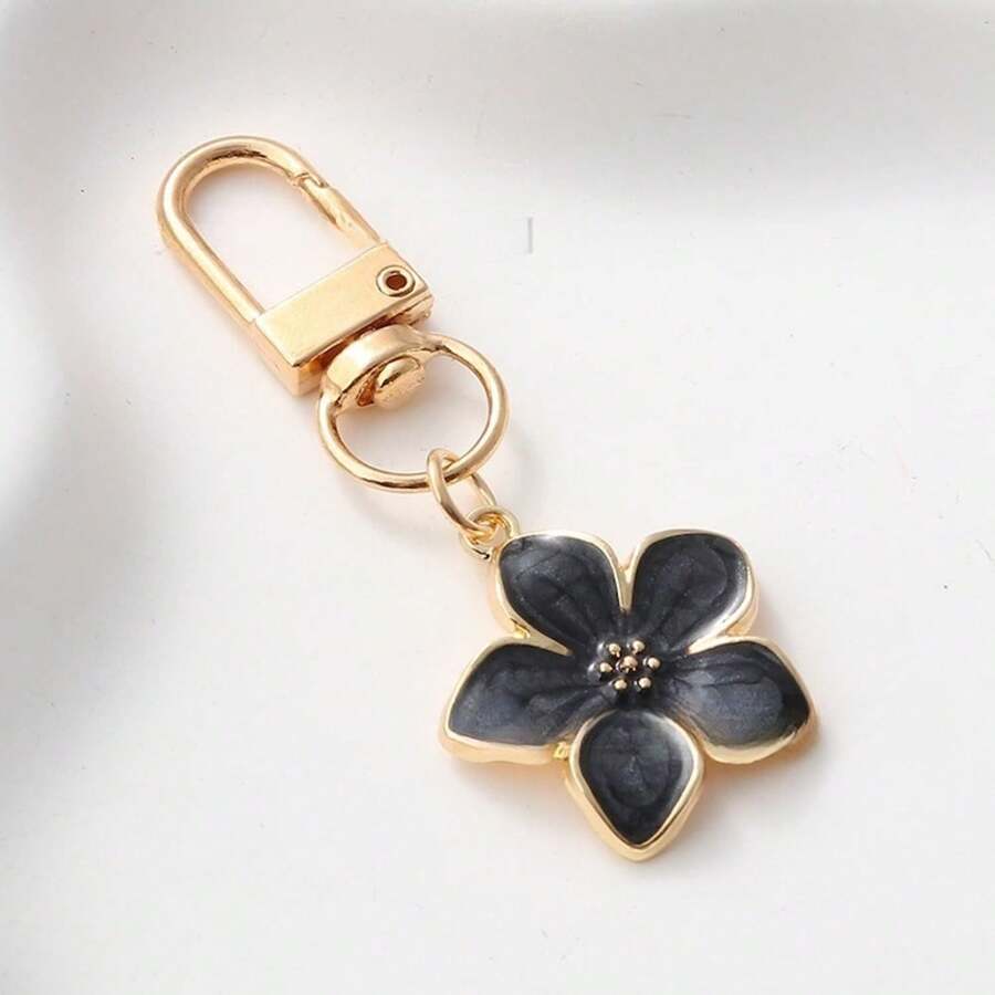 1/4pcs Handmade Pear Blossom Oil Drop Flower Key Chain, Minimalist
