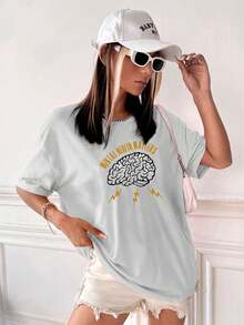 Women T-Shirts - Xám - Xem 3