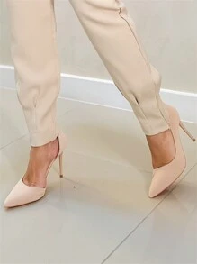 Women Pants - 米色 - 查看 5