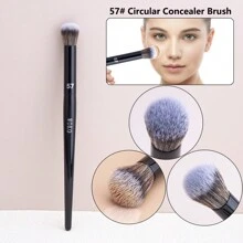Round Head Concealer Brush For Building Coverage, Professional Blend Liquid/Cream Concealer Makeup Tool