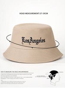 1pc Unisex Embroidered Letter Bucket Hat, Adjustable Outdoor Leisure Hat, Suitable For Spring And Autumn Travel Beach Vacation, Men's Sun Hat In Y2K Style