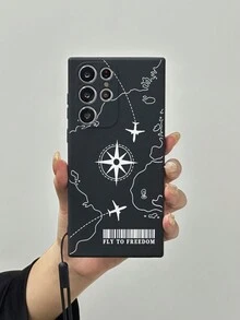 Ốp điện thoại hình máy bay màu đen có dây đeo tay, chống rơi, tương thích với iPhone 15 Pro Max, Apple P13, P14, P11, P12, XS, XR, 6/7/8P, 7/8G, S2, Samsung A50, A12, A32, A52, A72, A51, A21S, A13, A14, S20FE, Xiaomi Redmi 11, Youth, 12 Pro, 12/12X, Note 11, 9A, 9C, Polo X3 NFC, Redmi 10, Redmi 9, Note 9, 12C , Note 11 Pro, Redmi 10C, Note 8 Pro - Nhiều màu - Xem 3