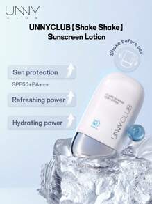 unny club 50ml  Clear Sunscreen Lotion, With SPF 50, Watery Texture, Non Sticky Non-Greasy, 12Hours' Long Lasting Sun Protection, Film In 3S, Resist UVA+UVB, Light Texture, Oil Control, For Sensitive Skin For After-Laser-Surgery, With Skincare Elements