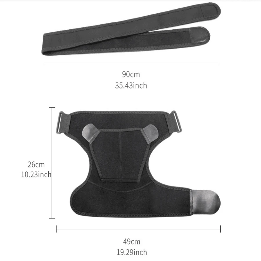 Bracelet De Soutien Double épaule Pour Sport – Adulte, Noir, Neuf