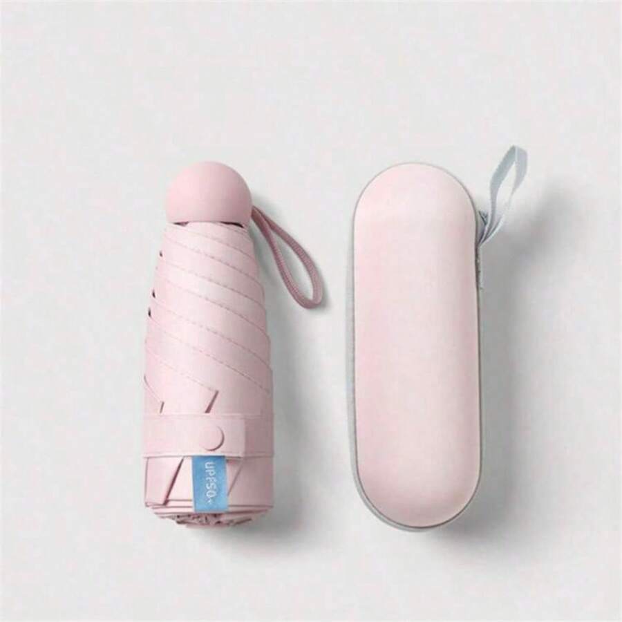 Paraguas portátil y compacto ultraligero con protección UV - Rosa - Ver 1