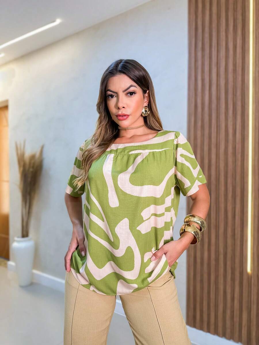 Women Blouses - màu xanh lá - Xem 1