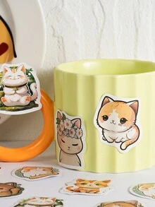 1 Bộ Hộp Dán Hình Động Vật Hoạt Hình Dễ Thương Để Trang Trí Và Niêm Phong Thêu Sò - Nhiều màu - Xem 9