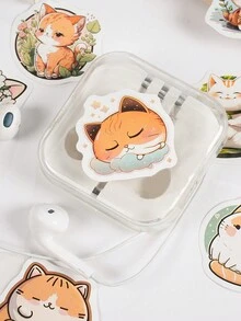 1 Bộ Hộp Dán Hình Động Vật Hoạt Hình Dễ Thương Để Trang Trí Và Niêm Phong Thêu Sò - Nhiều màu - Xem 7