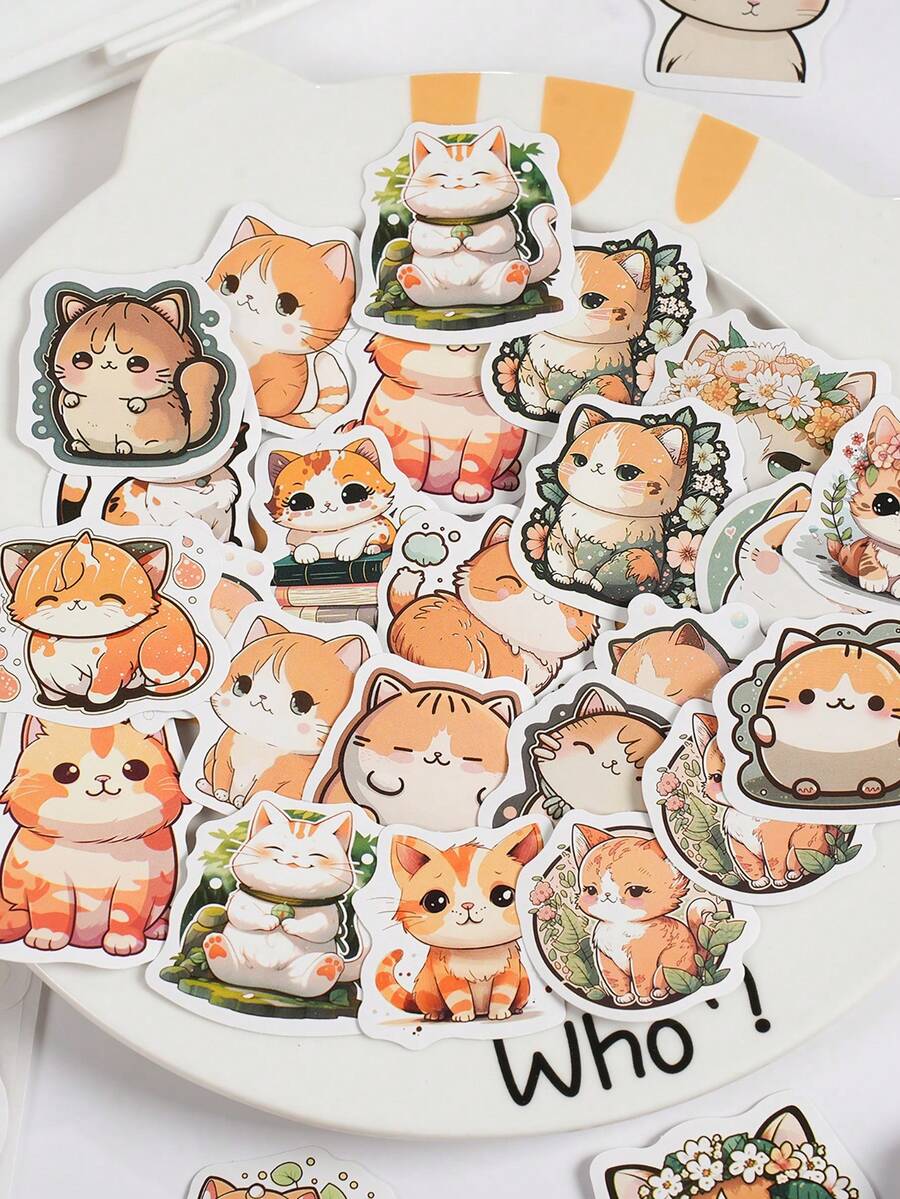 1 Bộ Hộp Dán Hình Động Vật Hoạt Hình Dễ Thương Để Trang Trí Và Niêm Phong Thêu Sò - Nhiều màu - Xem 1