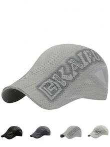 1頂網眼寬邊凱瑞字樣印花快干棒球帽(男款) - 彩色 - 查看 6