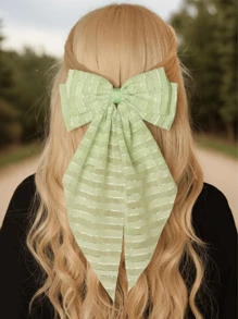 15个随机颜色女士大蝴蝶结发夹，法式复古时尚优雅丝绸蝴蝶结，法式复古蝴蝶结发饰，性价比高的礼物，快速发货，非常适合派对、发夹、爪夹、学生用品、头部饰品、发卡 - 彩色 - 查看 7