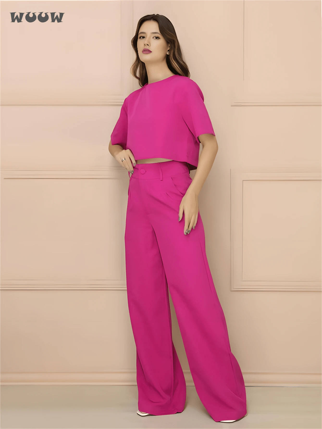 Women Two-Piece Outfits - Purple - View 1