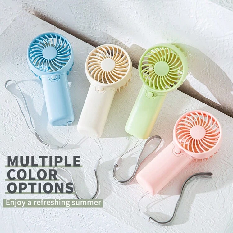 Mini ventilador portátil silencioso, 1 velocidad, alimentado por batería, regalo de fiesta, regalo de enfriamiento de verano, adecuado para regalo, viaje al aire libre, playa, uso en el hogar, oficina (baterías no incluidas) - Multicolor - Añade 13