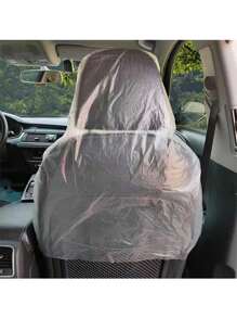 10入組帶pe塗層的一次性汽車座椅套,適用於汽車維修和維護服務 - 無色 - 查看 2