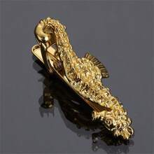 1入金色個性化朋克風領帶夾，多種選擇適合男士晚會 - 金黃色 - 查看 28