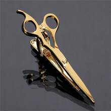 1入金色個性化朋克風領帶夾，多種選擇適合男士晚會 - 金黃色 - 查看 19