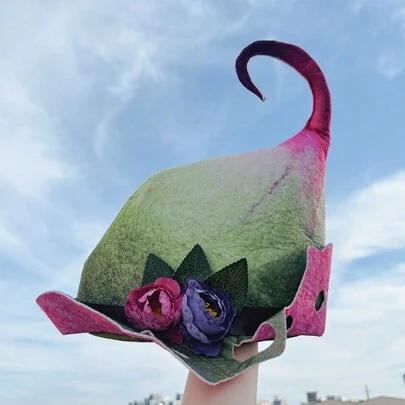 1 chiếc mũ lễ hội hóa trang, mũ hoa màu hồng, bạn đồng hành tuyệt vời nhất cho cosplay và tiệc Halloween