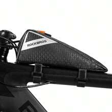 RockBros Cycling Frame Bag Bike Triangle Bag Waterproof Pouch Black 0.5L - Black - View 4