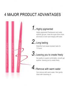 HANDAIYAN 彩色眼线笔，速干防水液体眼线笔，超细笔尖，持久，旋转式，适合情人节、音乐节、化妆派对，净重：0.2g，万圣节、圣诞节