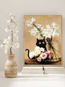 1 tấm áp phích vải có khung in, nghệ thuật cổ điển, áp phích tranh sơn dầu nghệ thuật mèo dễ thương, món quà lý tưởng cho phòng ngủ, phòng khách, phòng ăn, nhà bếp, phòng học, phòng tắm, hành lang, ký túc xá, nghệ thuật treo tường, trang trí nhà cửa, trang trí phòng, trang trí tường, Tranh Canvas - Nhiều màu - Xem 21