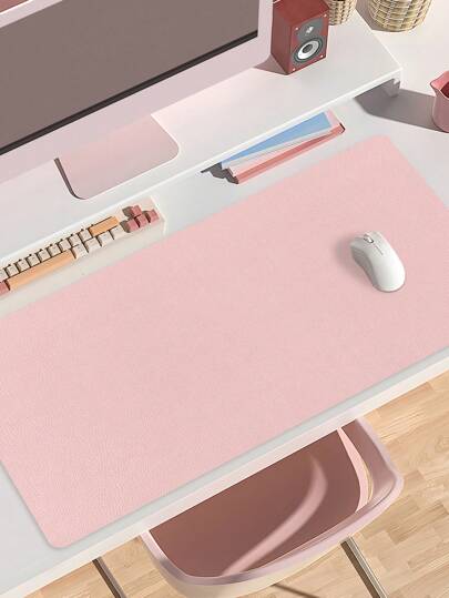 1 pieza Alfombrilla de escritorio de cuero, Alfombrilla de escritorio grande de oficina, Alfombrilla de escritorio de computadora, Alfombrilla de escritorio para portátil, Alfombrilla protectora de escritorio, Alfombrilla de escritorio, Almohadilla de escritura de escritorio, Almohadilla de escritorio, Alfombrilla de escritorio (35x60cm/40x80cm/43x90cm, Rosa) Regreso a la escuela Alfombrilla de ratón para juegos