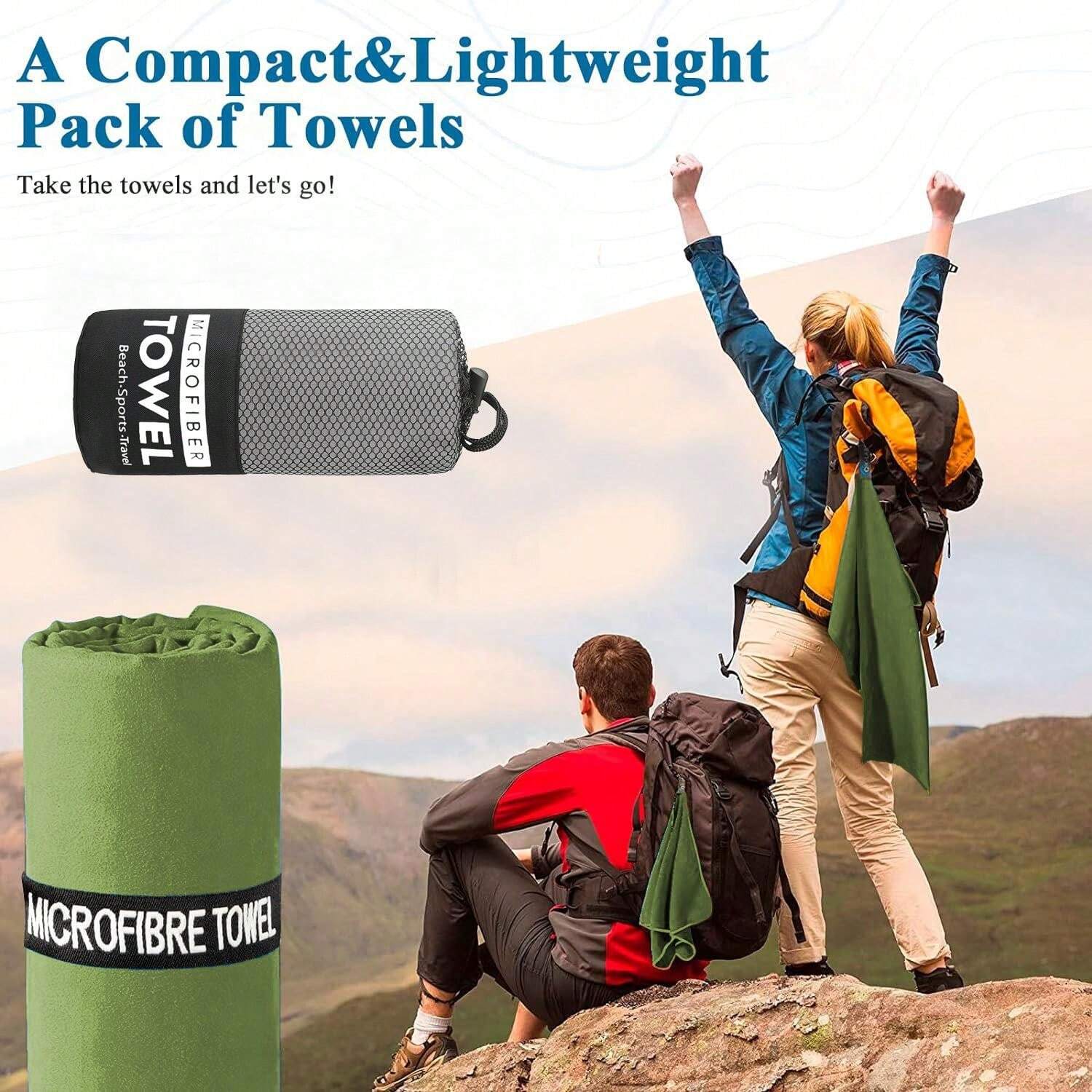 1 Pc Sports Travel Towel Premium Microfiber Towel Fast Drying Soft